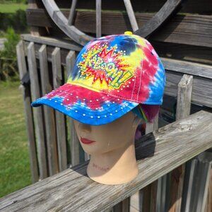 Ladies Tye Dye KaBoom BLING hat NEW